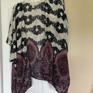 Plus Size Floral Kimono